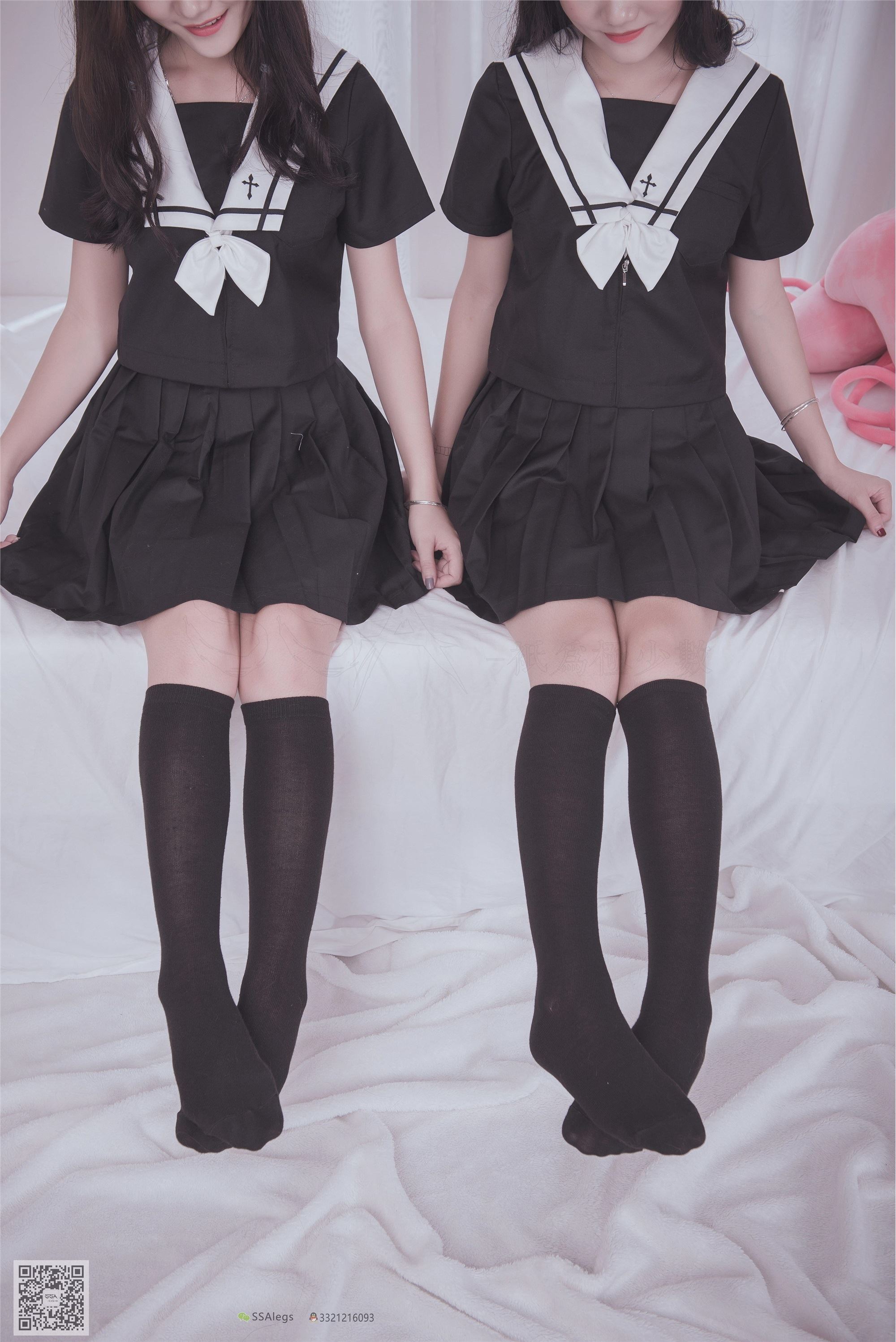 SSA丝社 NO.028 青青姐妹 姐妹花的JK情